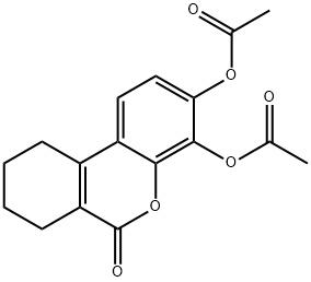 (4-acetyloxy-6-oxo-7,8,9,10-tetrahydrobenzo[c]chromen-3-yl) acetate Structure