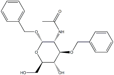 N-[(2S,3R,4R,5S,6R)-5-hydroxy-6-(hydroxymethyl)-2,4-bis(phenylmethoxy)oxan-3-yl]acetamide 구조식 이미지