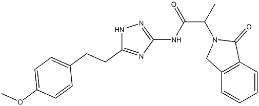 N-[5-[2-(4-methoxyphenyl)ethyl]-1H-1,2,4-triazol-3-yl]-2-(3-oxo-1H-isoindol-2-yl)propanamide Structure