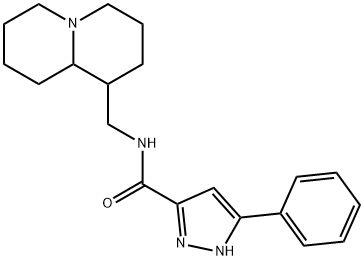 N-(2,3,4,6,7,8,9,9a-octahydro-1H-quinolizin-1-ylmethyl)-3-phenyl-1H-pyrazole-5-carboxamide Structure