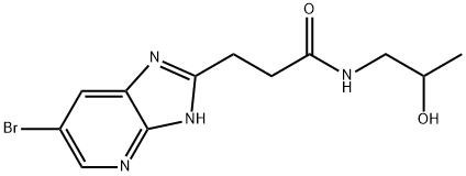 3-(6-bromo-1H-imidazo[4,5-b]pyridin-2-yl)-N-(2-hydroxypropyl)propanamide Structure