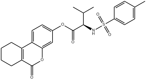 (6-oxo-7,8,9,10-tetrahydrobenzo[c]chromen-3-yl) (2R)-3-methyl-2-[(4-methylphenyl)sulfonylamino]butanoate Structure