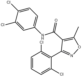 3-(2,6-dichlorophenyl)-N-(3,4-dichlorophenyl)-5-methyl-1,2-oxazole-4-carboxamide 구조식 이미지