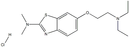 6-[2-(diethylamino)ethoxy]-N,N-dimethyl-1,3-benzothiazol-2-amine hydrochloride Structure