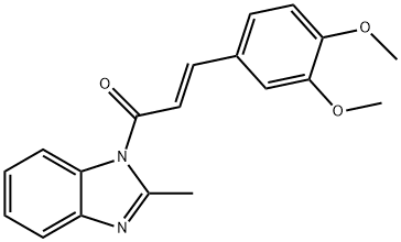 (E)-3-(3,4-dimethoxyphenyl)-1-(2-methylbenzimidazol-1-yl)prop-2-en-1-one Structure