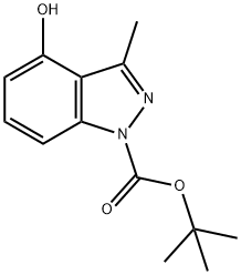 4-Hydroxy-3-methyl-indazole-1-carboxylic acid tert-butyl ester 구조식 이미지