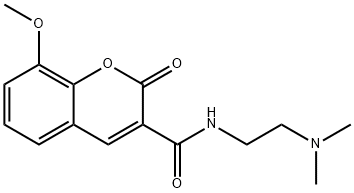 N-[2-(dimethylamino)ethyl]-8-methoxy-2-oxochromene-3-carboxamide 구조식 이미지