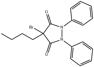 4-bromo-4-butyl-1,2-diphenylpyrazolidine-3,5-dione 구조식 이미지