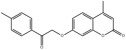 4-methyl-7-[2-(4-methylphenyl)-2-oxoethoxy]chromen-2-one 구조식 이미지
