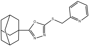 2-(1-adamantyl)-5-(pyridin-2-ylmethylsulfanyl)-1,3,4-oxadiazole 구조식 이미지