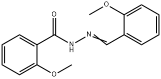 2-methoxy-N-[(E)-(2-methoxyphenyl)methylideneamino]benzamide Structure
