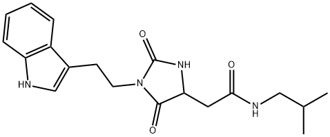 2-[1-[2-(1H-indol-3-yl)ethyl]-2,5-dioxoimidazolidin-4-yl]-N-(2-methylpropyl)acetamide Structure