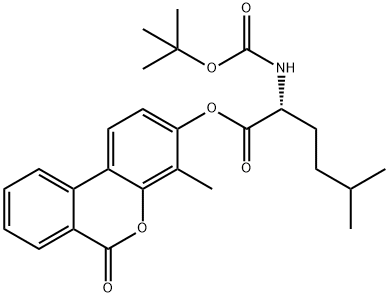 (4-methyl-6-oxobenzo[c]chromen-3-yl) (2R)-5-methyl-2-[(2-methylpropan-2-yl)oxycarbonylamino]hexanoate Structure