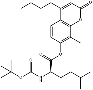 (4-butyl-8-methyl-2-oxochromen-7-yl) (2R)-5-methyl-2-[(2-methylpropan-2-yl)oxycarbonylamino]hexanoate Structure