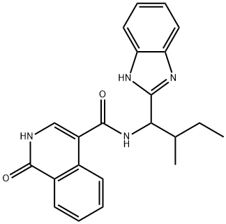 N-[1-(1H-benzimidazol-2-yl)-2-methylbutyl]-1-oxo-2H-isoquinoline-4-carboxamide 구조식 이미지