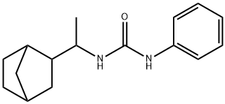 1-[1-(3-bicyclo[2.2.1]heptanyl)ethyl]-3-phenylurea Structure