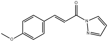 (E)-3-(4-methoxyphenyl)-1-pyrazol-1-ylprop-2-en-1-one Structure