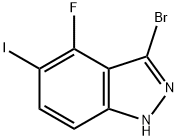 3-Bromo-4-fluoro-5-iodo-1H-indazole Structure