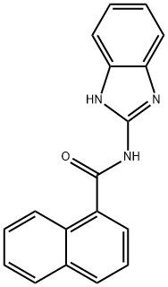 N-(1H-benzimidazol-2-yl)naphthalene-1-carboxamide 구조식 이미지