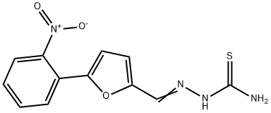 [(E)-[5-(2-nitrophenyl)furan-2-yl]methylideneamino]thiourea 구조식 이미지