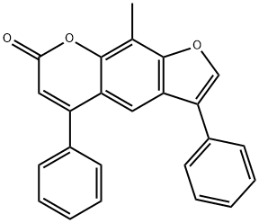 9-methyl-3,5-diphenylfuro[3,2-g]chromen-7-one Structure