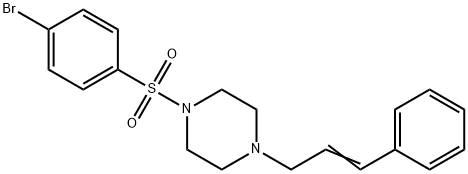 1-(4-bromophenyl)sulfonyl-4-[(E)-3-phenylprop-2-enyl]piperazine Structure
