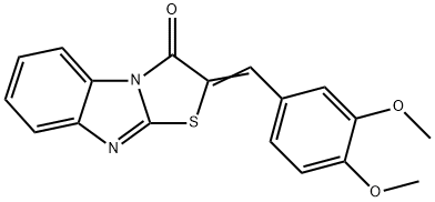 (2E)-2-[(3,4-dimethoxyphenyl)methylidene]-[1,3]thiazolo[3,2-a]benzimidazol-1-one 구조식 이미지