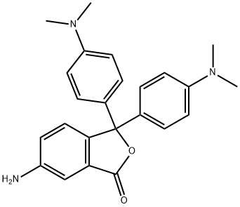 6-amino-3,3-bis[4-(dimethylamino)phenyl]-2-benzofuran-1-one Structure