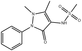 N-(1,5-dimethyl-3-oxo-2-phenylpyrazol-4-yl)methanesulfonamide 구조식 이미지