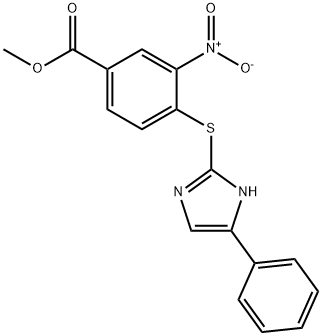 methyl 3-nitro-4-[(5-phenyl-1H-imidazol-2-yl)sulfanyl]benzoate 구조식 이미지