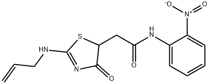 N-(2-nitrophenyl)-2-[4-oxo-2-(prop-2-enylamino)-1,3-thiazol-5-yl]acetamide Structure