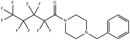 1-(4-benzylpiperazin-1-yl)-2,2,3,3,4,4,5,5,5-nonafluoropentan-1-one 구조식 이미지