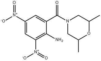 (2-amino-3,5-dinitrophenyl)-(2,6-dimethylmorpholin-4-yl)methanone 구조식 이미지