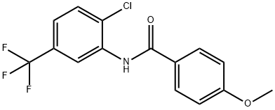 N-[2-chloro-5-(trifluoromethyl)phenyl]-4-methoxybenzamide 구조식 이미지