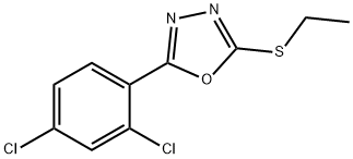 2-(2,4-dichlorophenyl)-5-ethylsulfanyl-1,3,4-oxadiazole 구조식 이미지