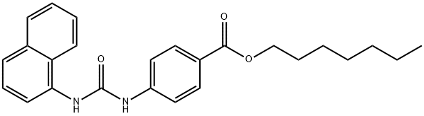 heptyl 4-(naphthalen-1-ylcarbamoylamino)benzoate 구조식 이미지