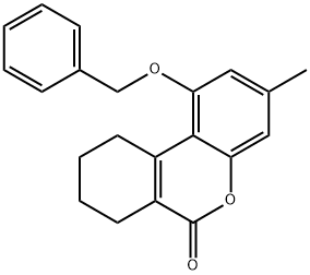 3-methyl-1-phenylmethoxy-7,8,9,10-tetrahydrobenzo[c]chromen-6-one 구조식 이미지