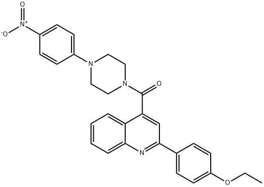 [2-(4-ethoxyphenyl)quinolin-4-yl]-[4-(4-nitrophenyl)piperazin-1-yl]methanone 구조식 이미지