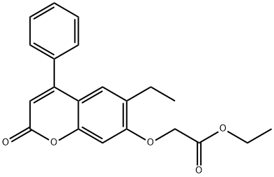 ethyl 2-(6-ethyl-2-oxo-4-phenylchromen-7-yl)oxyacetate Structure