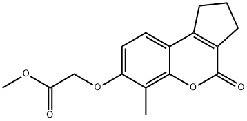 methyl 2-[(6-methyl-4-oxo-2,3-dihydro-1H-cyclopenta[c]chromen-7-yl)oxy]acetate 구조식 이미지