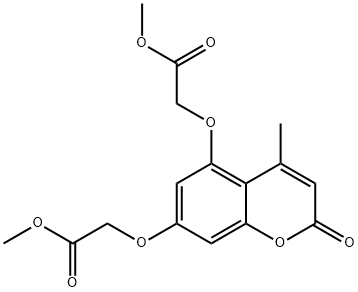 methyl 2-[5-(2-methoxy-2-oxoethoxy)-4-methyl-2-oxochromen-7-yl]oxyacetate 구조식 이미지