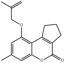 7-methyl-9-(2-methylprop-2-enoxy)-2,3-dihydro-1H-cyclopenta[c]chromen-4-one 구조식 이미지