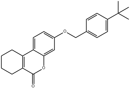 3-[(4-tert-butylphenyl)methoxy]-7,8,9,10-tetrahydrobenzo[c]chromen-6-one 구조식 이미지