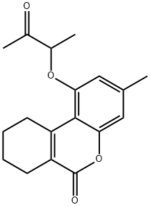 3-methyl-1-(3-oxobutan-2-yloxy)-7,8,9,10-tetrahydrobenzo[c]chromen-6-one 구조식 이미지