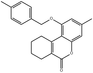 3-methyl-1-[(4-methylphenyl)methoxy]-7,8,9,10-tetrahydrobenzo[c]chromen-6-one Structure
