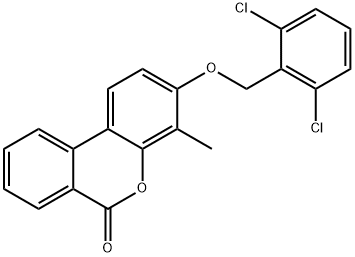 3-[(2,6-dichlorophenyl)methoxy]-4-methylbenzo[c]chromen-6-one Structure