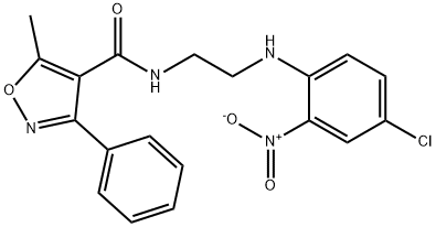 N-[2-(4-chloro-2-nitroanilino)ethyl]-5-methyl-3-phenyl-1,2-oxazole-4-carboxamide 구조식 이미지