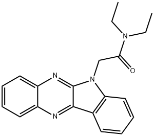 N,N-diethyl-2-indolo[3,2-b]quinoxalin-6-ylacetamide Structure