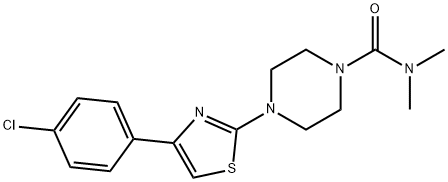 4-[4-(4-chlorophenyl)-1,3-thiazol-2-yl]-N,N-dimethylpiperazine-1-carboxamide 구조식 이미지