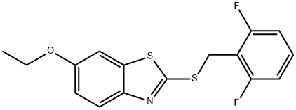 2-[(2,6-difluorophenyl)methylsulfanyl]-6-ethoxy-1,3-benzothiazole Structure